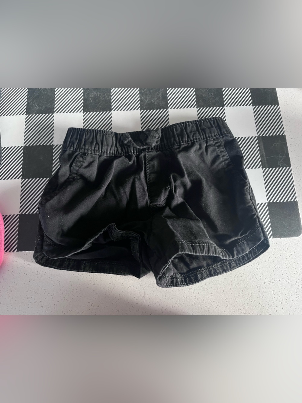 Black kids Elastic-Waist Casual Shorts